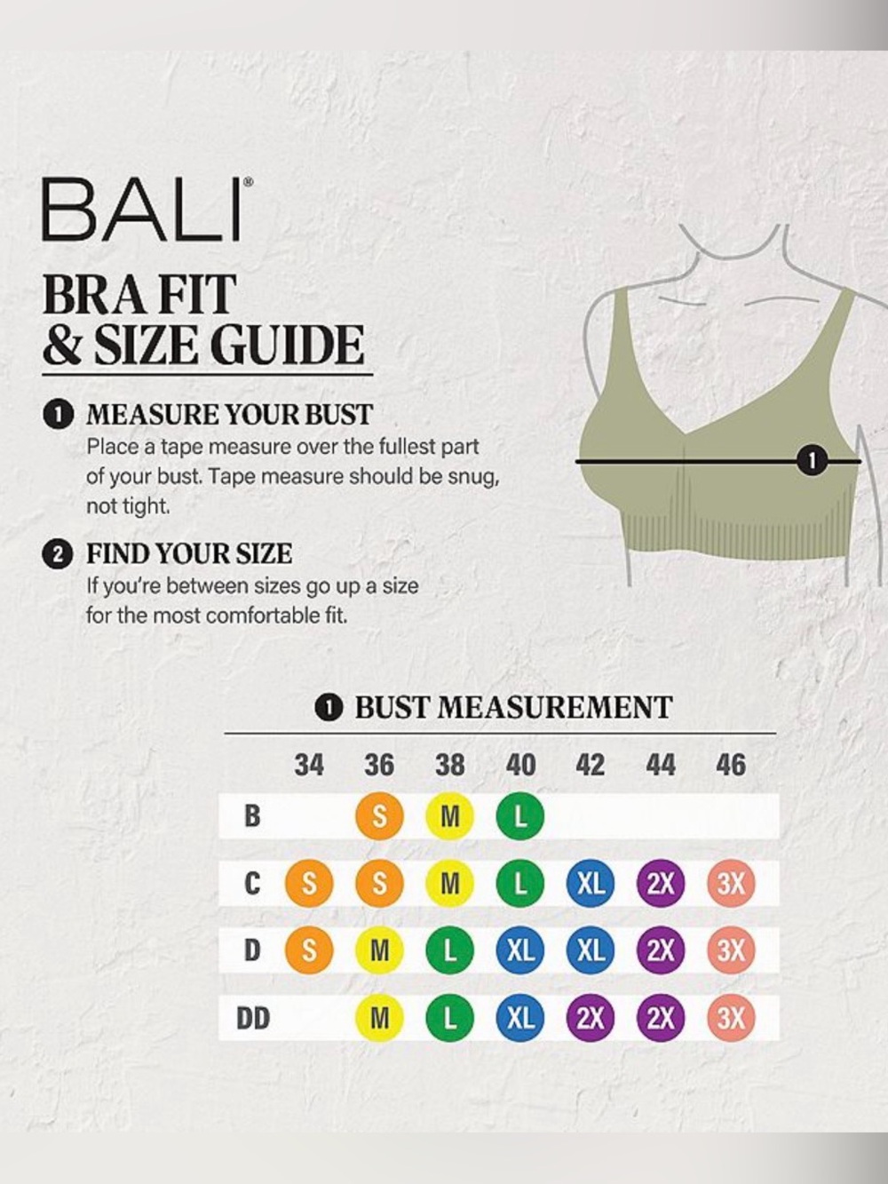 Bali Lace Desire Wireless Bra Convertible Straps 6591 size 3XL - Picture 7 of 7